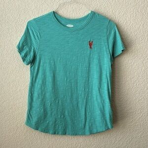 ❤️ OLD NAVY Turquoise Lobster Detail Everywhere Shirt Size M ❤️